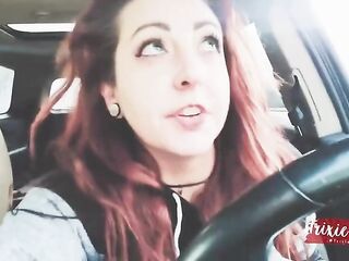 Wearing Sex Toy in Gas Station & Squirting in Car Porn Movies - Tube8