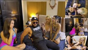 policial fode 3 garotas em festa do pijama em seu apartamento
