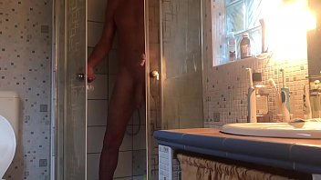 4K getting caught, showering, Hardcore Cumming