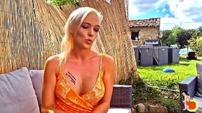 Teen blonde gets pounded by massive cock&#x1F346; while her nipple piercing throbs with pleasure
