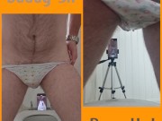 Dual view pissing in already pissed in panties