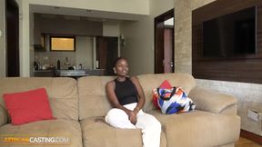 Shy Ebony Amateur Has A Big White Cock Fixation