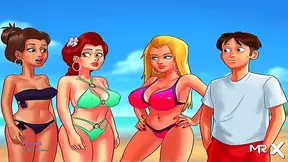 Hentai Cartoon Girl Shows Off Big Ass And Boobs In Summertime Saga Public Scene