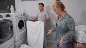 Dirty laundry with big cock tranny - Dirty Towels reality sex scene - Lance Hart