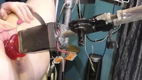 Far Spread Pussy Fucked by Machine 328 B