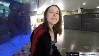 Alice Takes a Facial After Riding a Massive Cock Outside