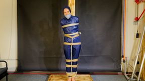 Rachel Adams Poletied and gagged by an Intruder