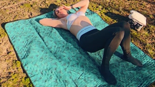 Angela wants to get fucked outside in her White bra!😈