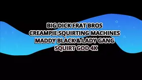 Maddy Black and Lady Gang double team Charlie's huge cock