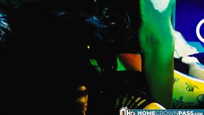 Tattooed beauty Tushii Tushii rides Sancho's huge uncut cock