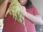 Sean fucks his ass with corn