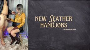 handjobs in new leather miniskirts and jacket
