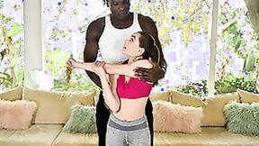 ”TEENS LOVE EBONY COCKS Tempting The Personal Trainer - Aften Opal”
