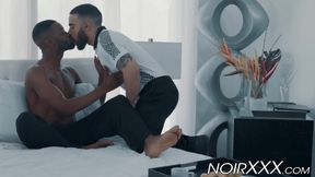 Hot black homo Taye Scott rimmed and fucked by Papi Suave