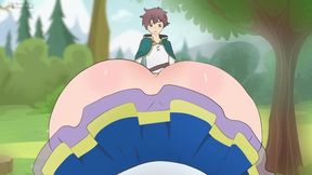 Wore A Skirt That Was Too Short To Seduce Kazuma/hentai/cartoon/parody/gods Blessing On