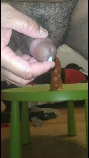 Fat Black with dildo