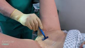 Shave on Gyno Table