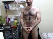 Dimitris NastyMind : Greek muscle bear Cums on camera after on Cum Show