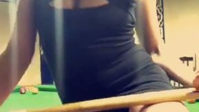 Orgasm on the pool table