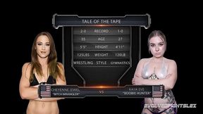 cheyenne jewel vs kaiia eve female wrestling