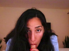 Hot Brunette Girlfriend POV Blowjob