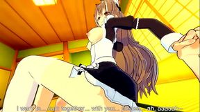 Maid Mumei serviced until she squirts herself dry