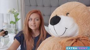 Lacey Channing watches a porn movie and recreates it live