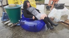 construction site with air chair