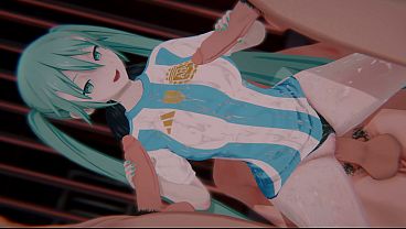 [3D Hentai] - Hatsune Miku (Argentina) &quot_WORLD CUP 2026 FINAL PENALTY&quot_ (Bound Argentina Supporter &amp_ POV Sandwich DP) (4K/60FPS) | (アルゼンチンサポーターわからせ)