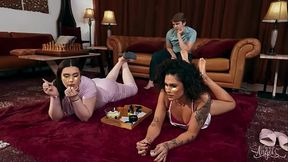 TRANS ANGELS - Sage Roux Gives Alisia Rae A Hard Anal Pounding In Missionary Before Shooting His Load In Her Ass