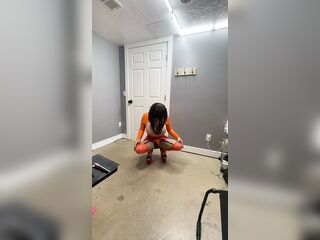 Velma riding her favorite chair with her huge cock and big tits