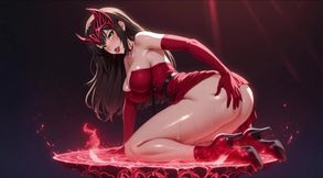 Scarlet Witch reveals her erotic side with red chaos magic in extremely hot explicit and seductive