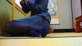 Japan in Black Pantyhose