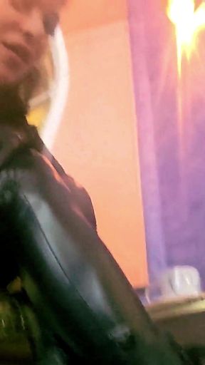 Stina Stone Femdom Spitting Food Crushing Feeding by German Mistress in Leather Gloves Part 1