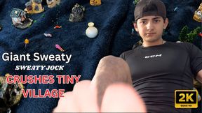 Giant Sweaty Jock Crushes A Tiny Villiage
