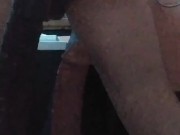 Double stuff my ass with two 9 inch dildos