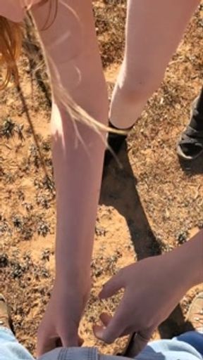 Striping at the edge of a cliff | Hot Mom Gets Naked In Public