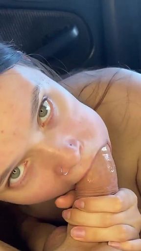 18 Year Old Stepsister Gives Me Blowjob in the Car Because She's a Slut