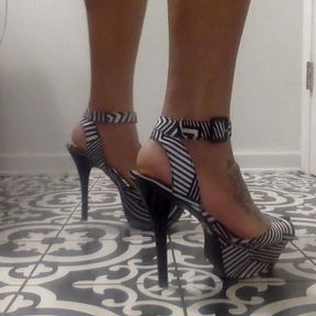 Horny Ebony Milf Chronicles- POV solo masturbation in high heels