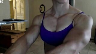 Fbb pecs and biceps on web cam