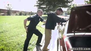 Suspect's first time deepthroating a massive dark-hued pussy fag - gets stiffy deep!