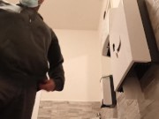pee on my hands to warm them! public toilet
