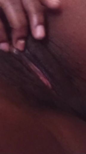 Slowly Passionately Stroking Slapping My Hairy Fat Pussy