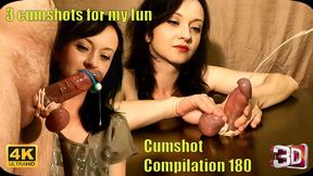 Cumshot compilation 180 3D SBS 4K