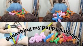 Riding my doggy balloons