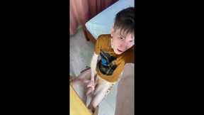 Young Student Home Alone With A Monster Boner And Lots Of Sperm