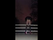 Sissy in park at night