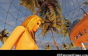 3D Shemale Sex Game Ends with Facial
