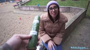 Ale Danger demonstrating how far she can deepthroat a big fat cock
