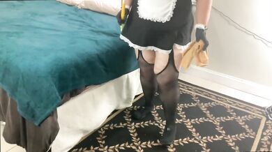 Blonde milf maid gets fucked by black guy big tits deep in her wet pussy